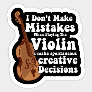 Funny Violin For Men Women Violin Player Orchestra Teacher Sticker